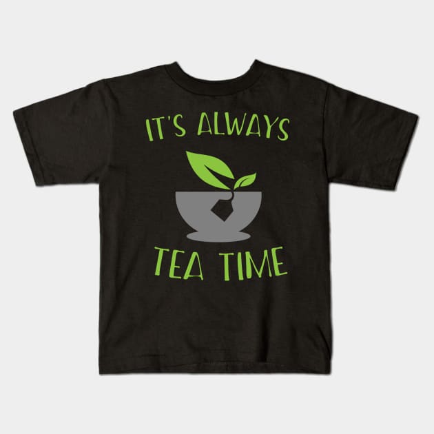 IT'S ALWAYS TEA TIME Kids T-Shirt by Lin Watchorn 